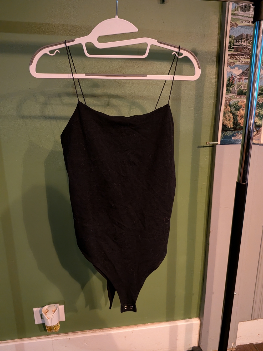 wild fable Black Spaghetti Strap Bodysuit Tank Top